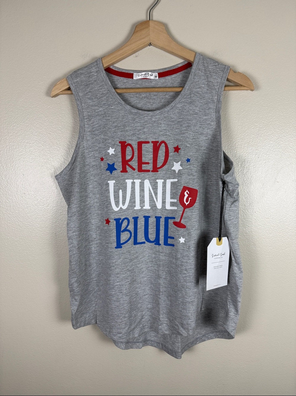 NEW Sweet Soul Red Wine & Blue Tank. Medium